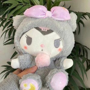 Kuromi Pajama plush new sanrio 10” soft cuddly with bow